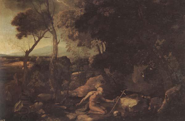 Nicolas Poussin Landscape with St.Jerome oil painting picture